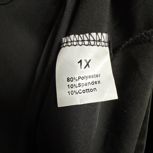 Set of 2 Cold Shoulder Short Sleeve Tops - Red and Black - Women's Plus 1x NWOT - Picture 7 of 8